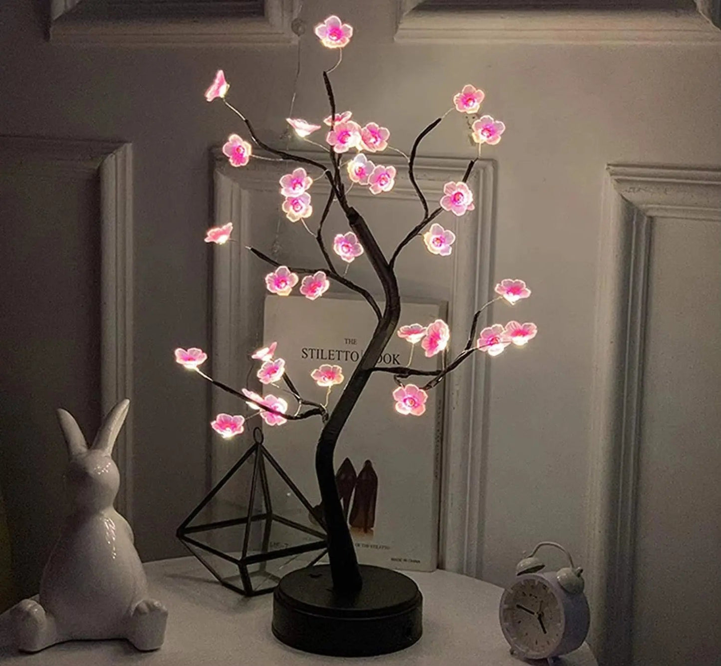 Cherry Blossom Tree LED Lamp | USB/Battery Powered Home Décor Light