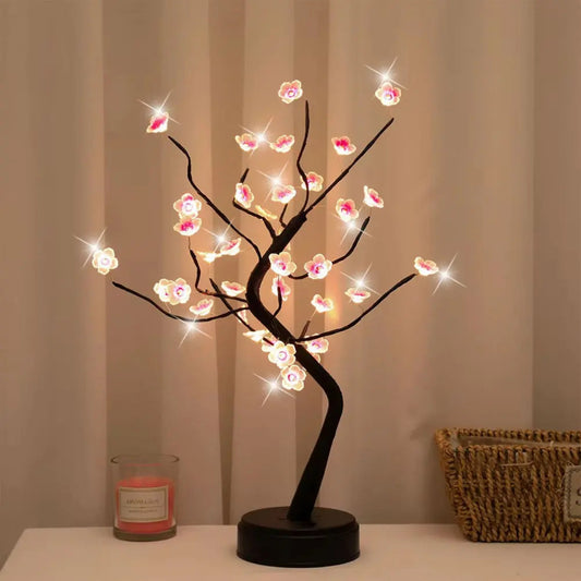 Cherry Blossom Tree LED Lamp | USB/Battery Powered Home Décor Light