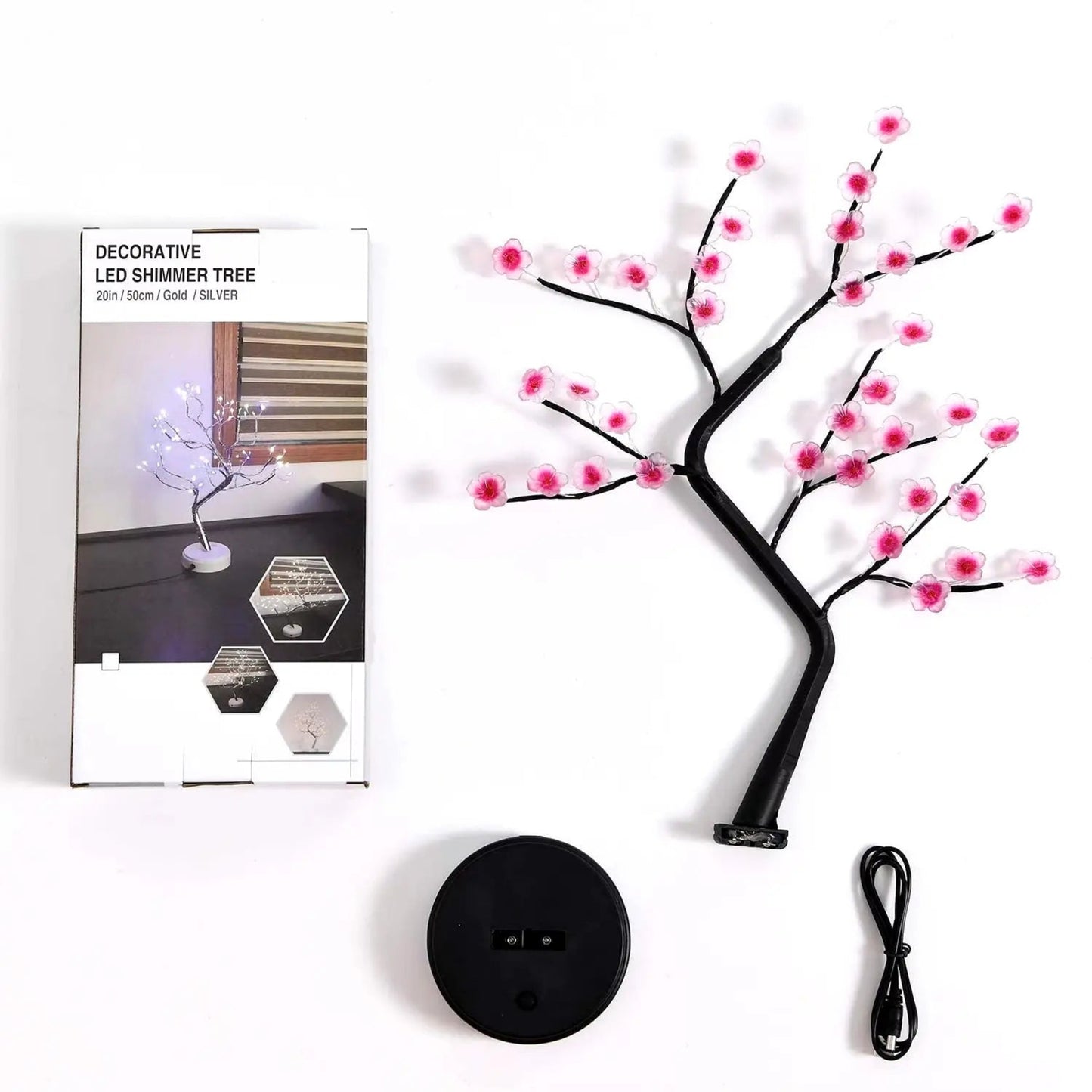 Cherry Blossom Tree LED Lamp | USB/Battery Powered Home Décor Light