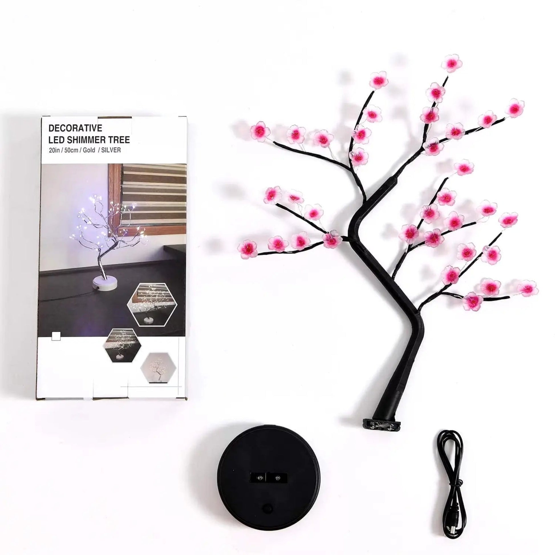 Cherry Blossom Tree LED Lamp | USB/Battery Powered Home Décor Light