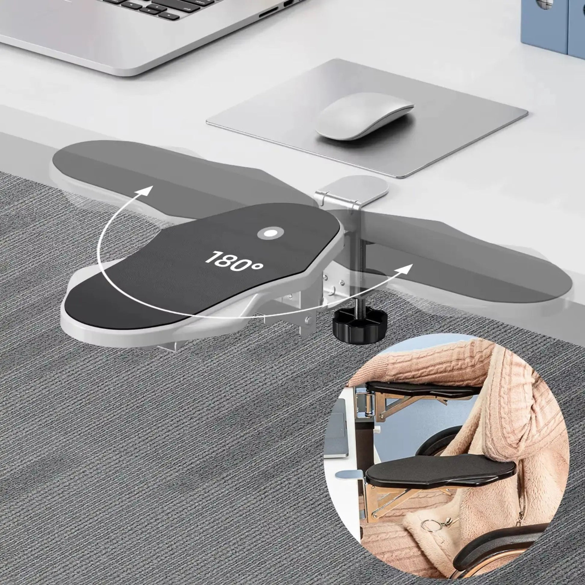 Computer Desk Arm Rest Pad – Foldable Ergonomic Wrist Support