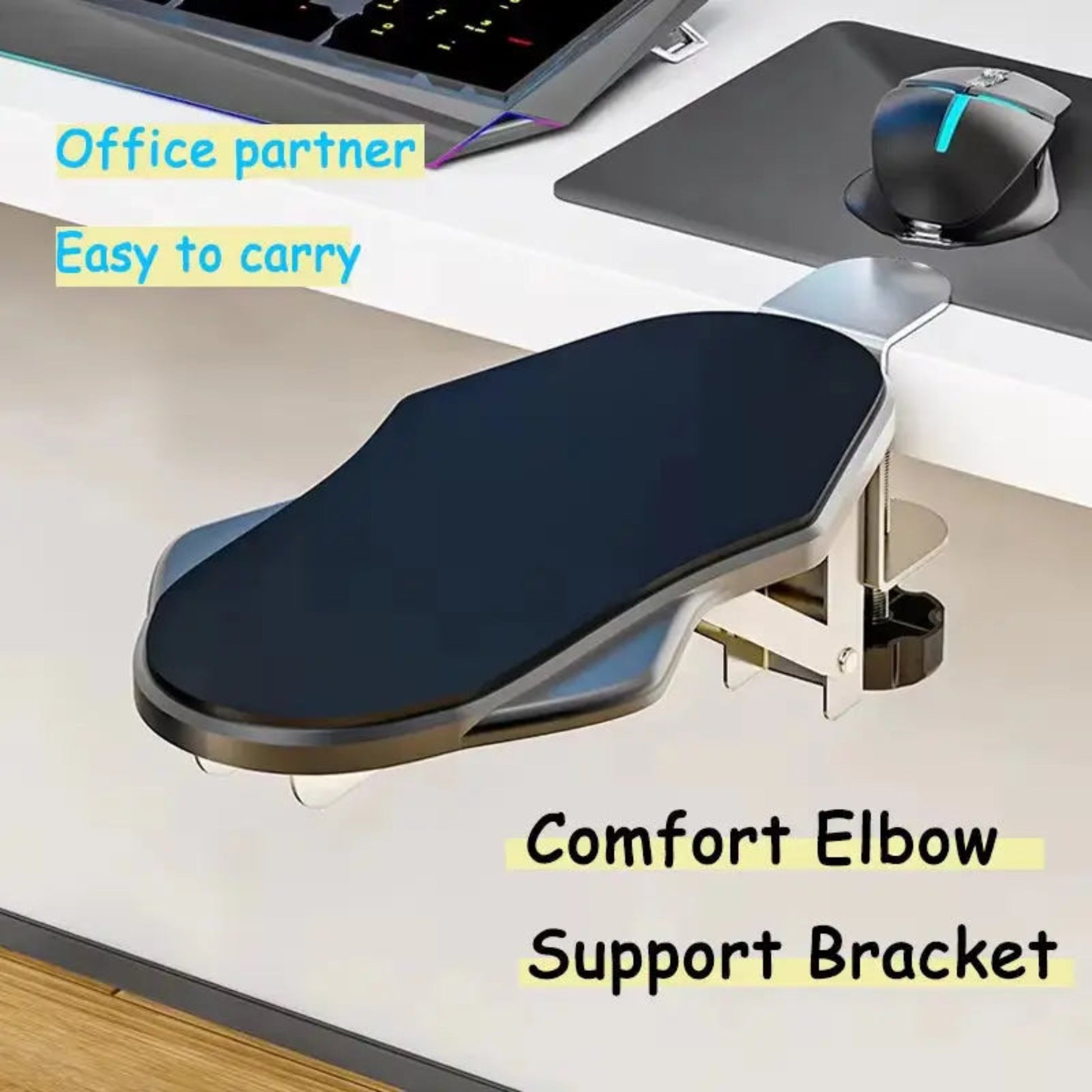 Computer Desk Arm Rest Pad – Foldable Ergonomic Wrist Support