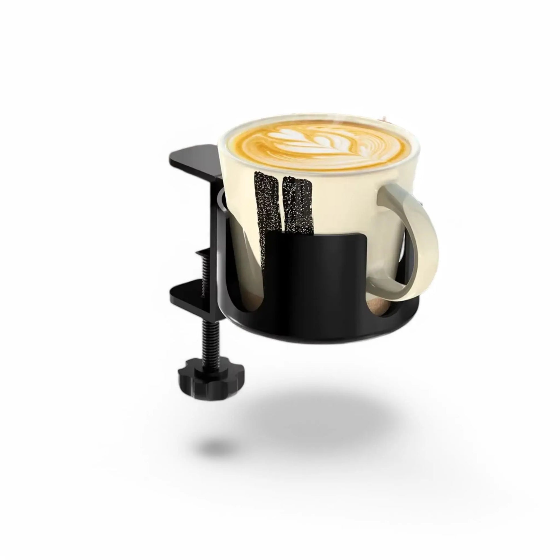 Desk Cup Holder – Adjustable Clamp-On Drink Holder for Mugs & Bottles  Geniogoods