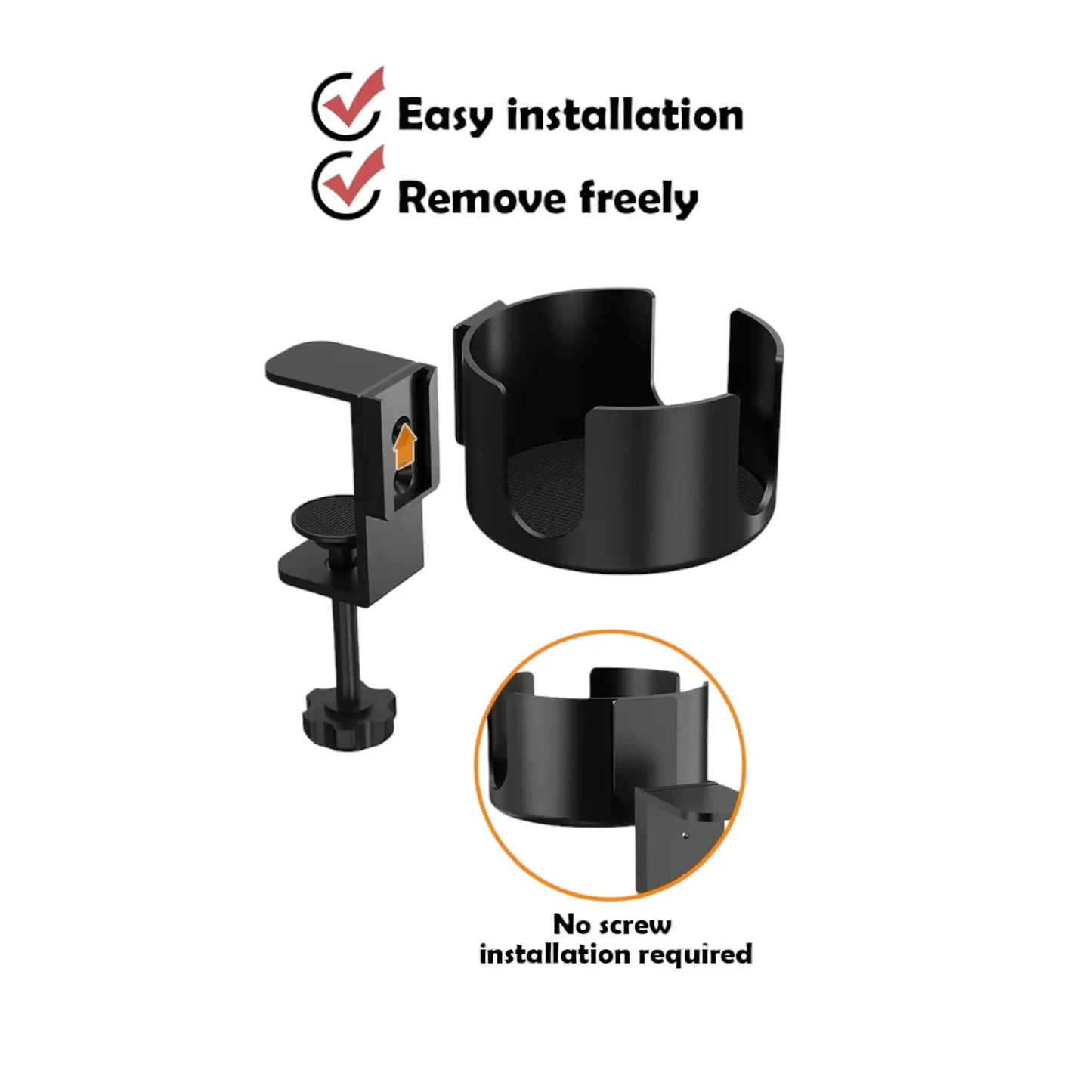 Desk Cup Holder – Adjustable Clamp-On Drink Holder for Mugs & Bottles  Geniogoods