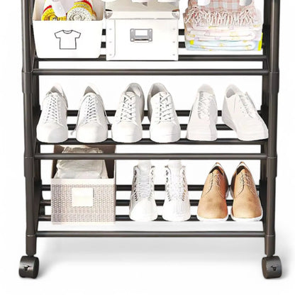 Double Rod Clothes Rack with Wheels – Heavy Duty & Space-Saving  Geniogoods