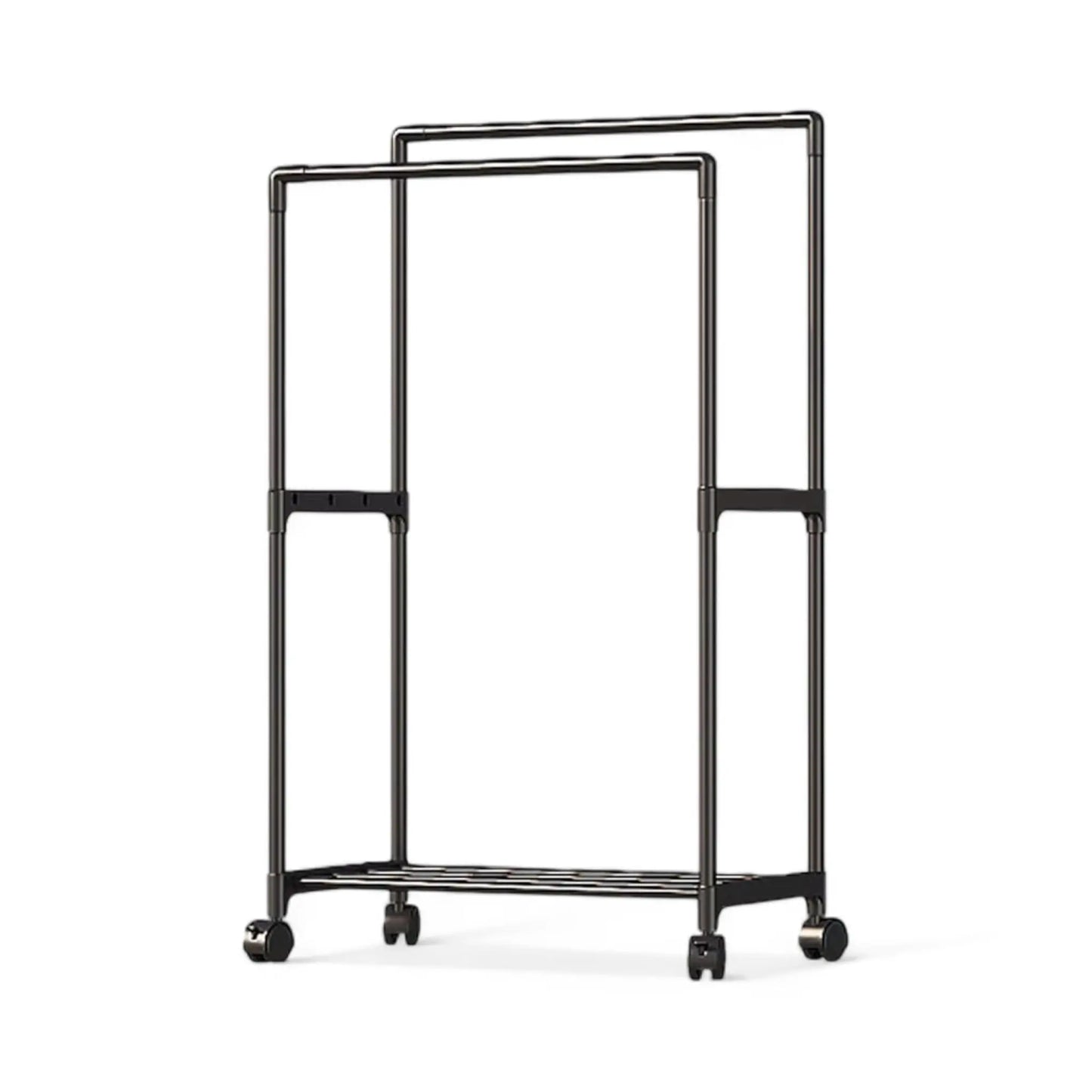 Double Rod Clothes Rack with Wheels – Heavy Duty & Space-Saving  Geniogoods