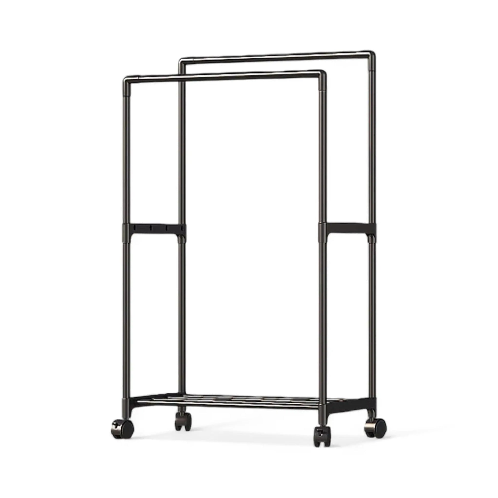 Double Rod Clothes Rack with Wheels – Heavy Duty & Space-Saving  Geniogoods