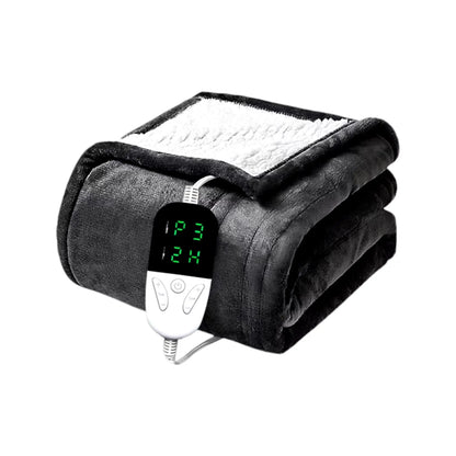 Electric Heated Cashmere Blanket – Adjustable Temperature and Timer with Fast Heating and Safety Features Geniogoods