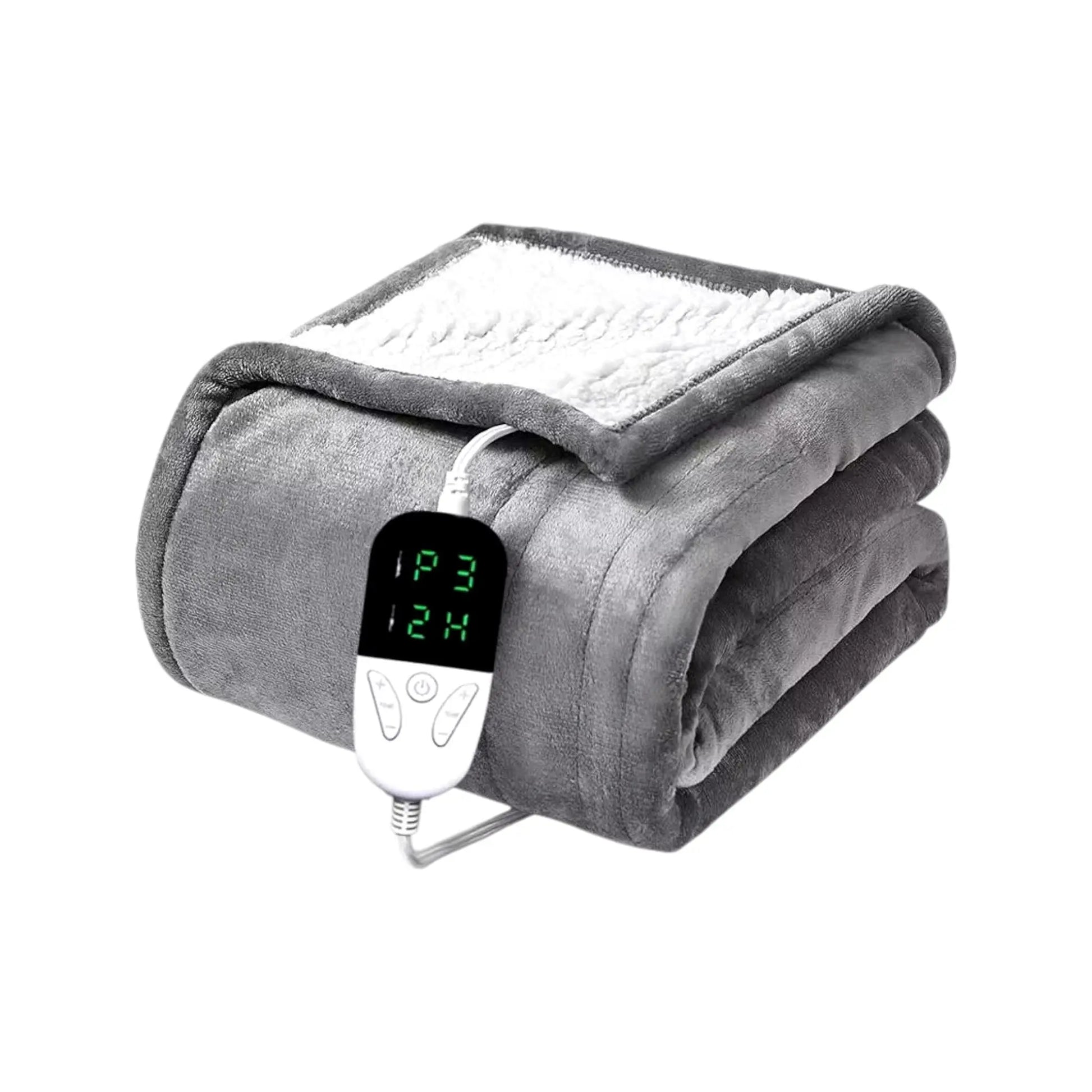 Electric Heated Cashmere Blanket – Adjustable Temperature and Timer with Fast Heating and Safety Features Geniogoods