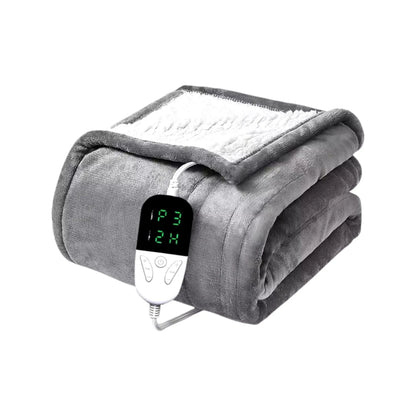 Electric Heated Cashmere Blanket – Adjustable Temperature and Timer with Fast Heating and Safety Features Geniogoods