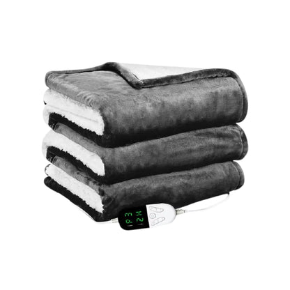 Electric Heated Cashmere Blanket – Adjustable Temperature and Timer with Fast Heating and Safety Features Geniogoods