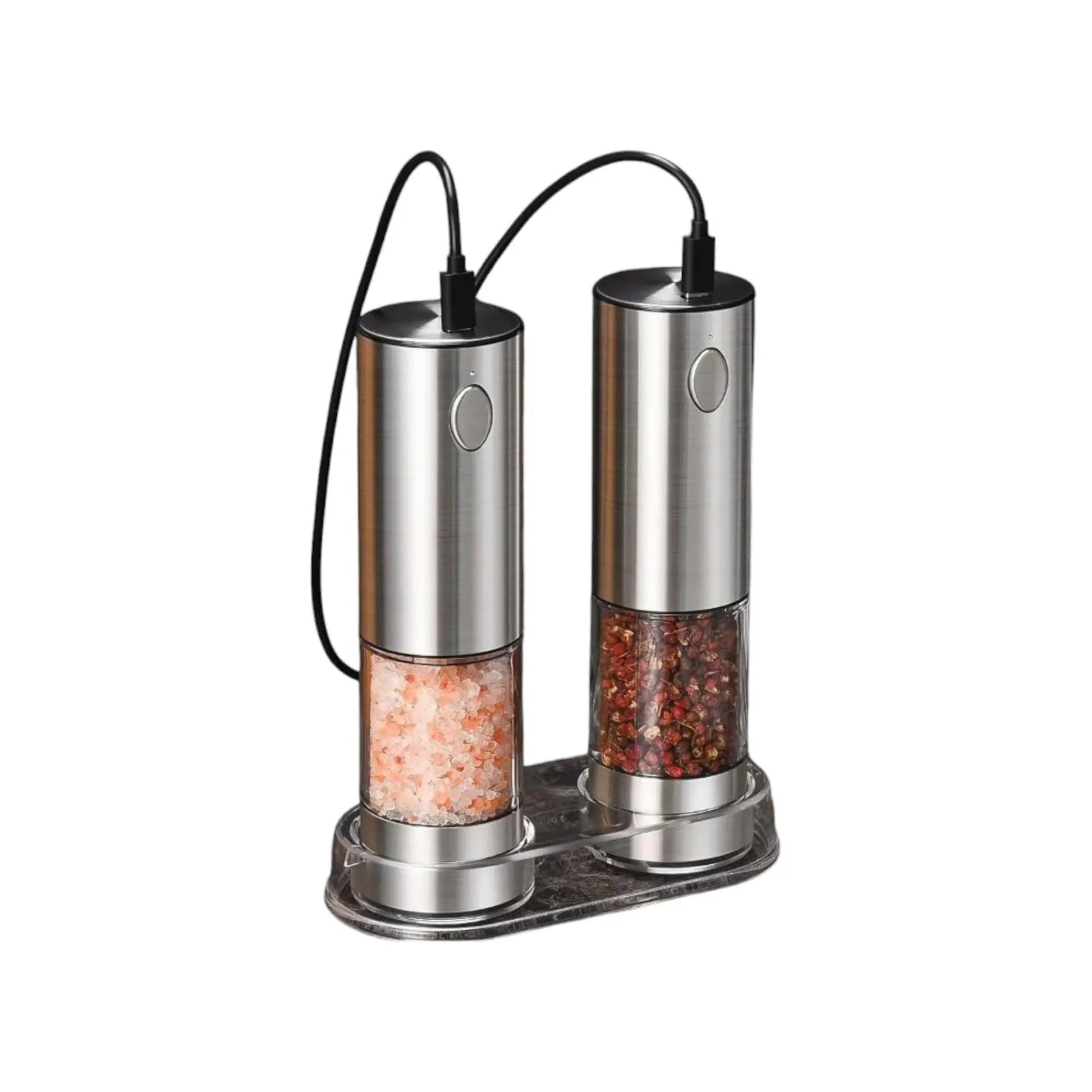 Electric Salt and Pepper Grinder Set | USB Rechargeable | Adjustable Coarseness Geniogoods