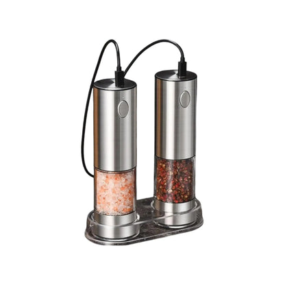 Electric Salt and Pepper Grinder Set | USB Rechargeable | Adjustable Coarseness Geniogoods