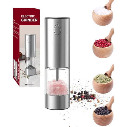 Electric Salt and Pepper Grinder Set | USB Rechargeable | Adjustable Coarseness Geniogoods