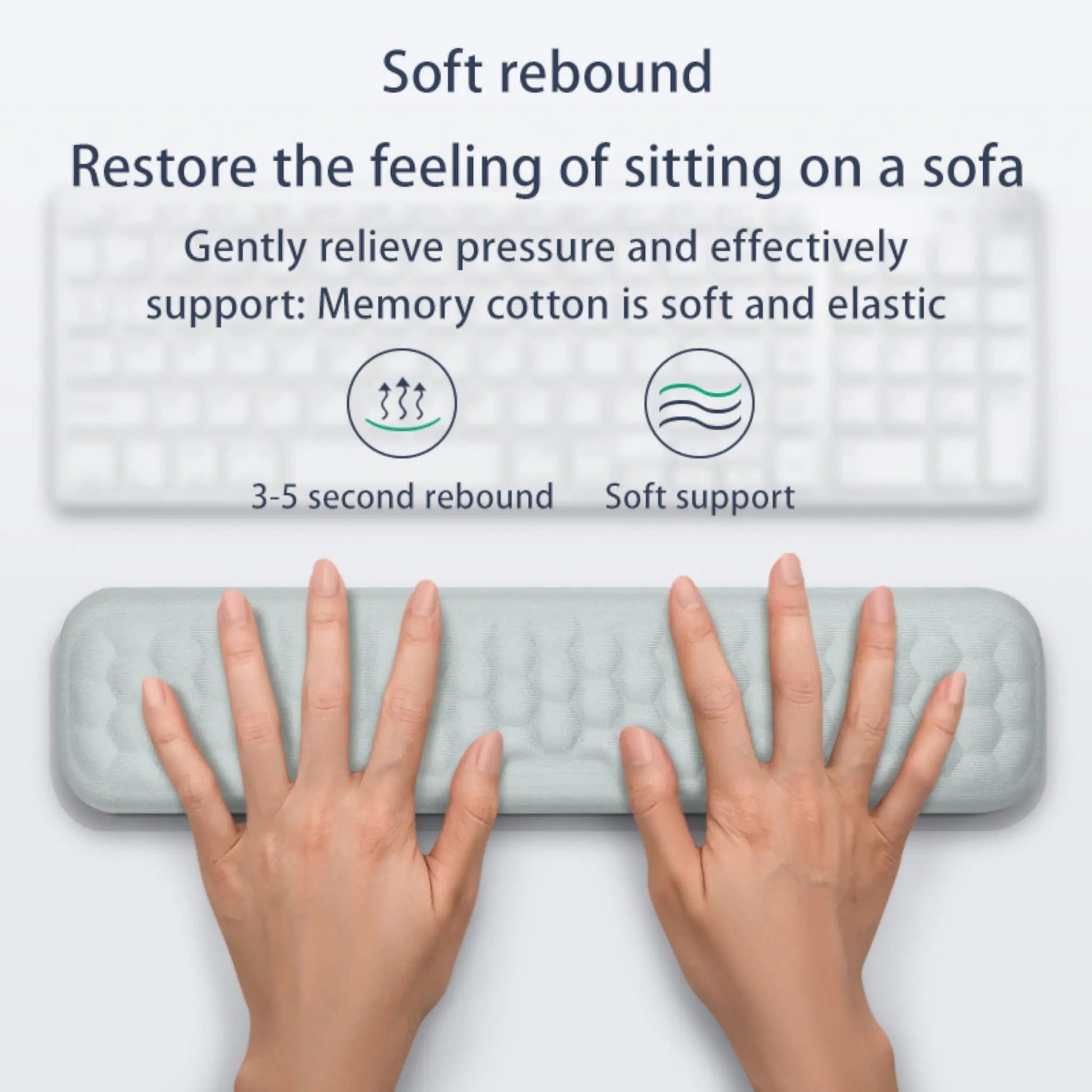 Ergonomic Wrist Rest - Keyboard & Mouse Memory Foam Support Geniogoods
