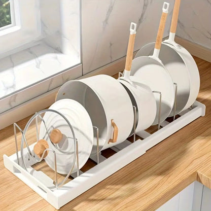 Expandable Pot Organizer – Adjustable & Space-Saving Kitchen Storage