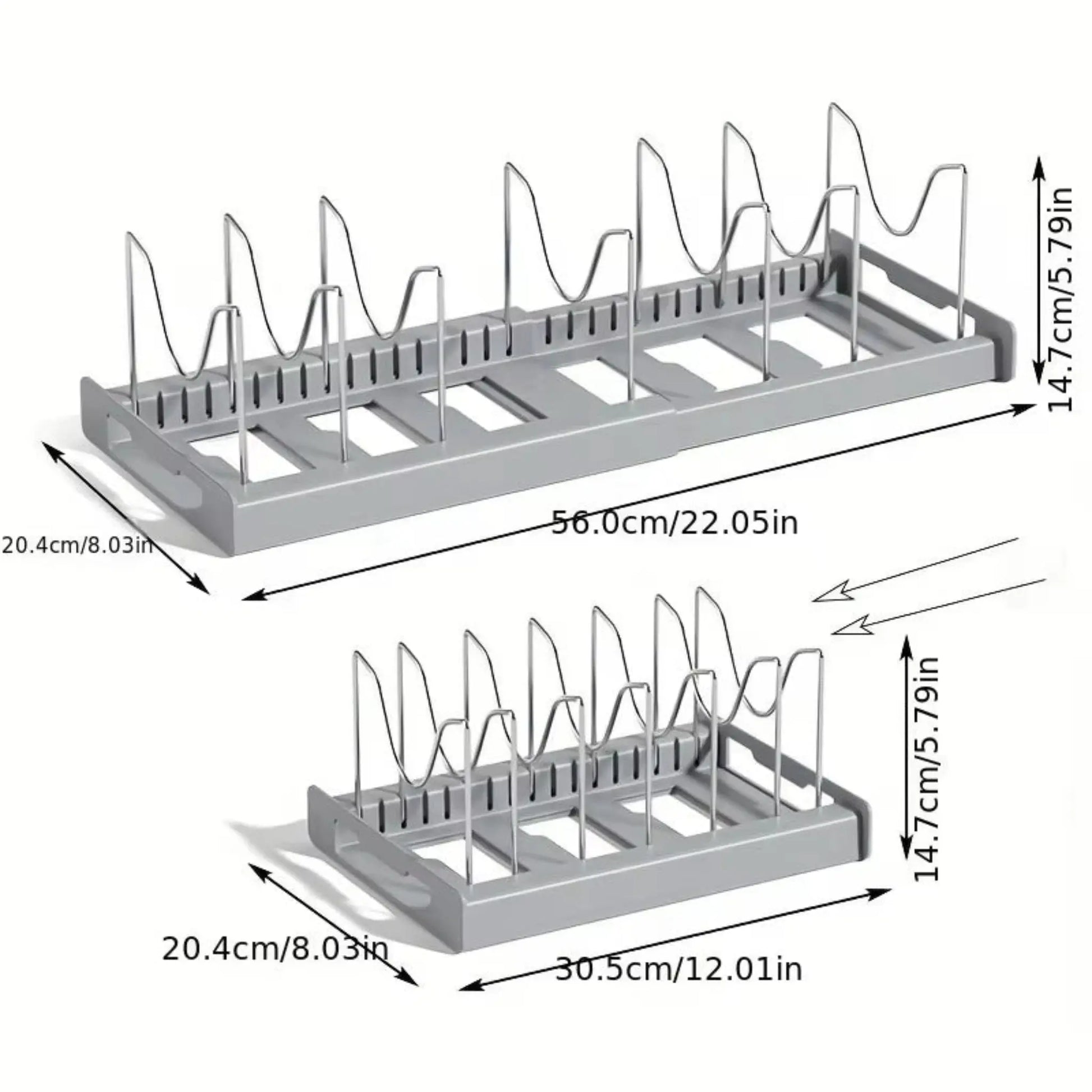 Expandable Pot Organizer – Adjustable & Space-Saving Kitchen Storage