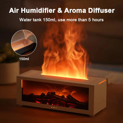 Flame Aroma Humidifier with Essential Oil Diffuser and Night Light Geniogoods