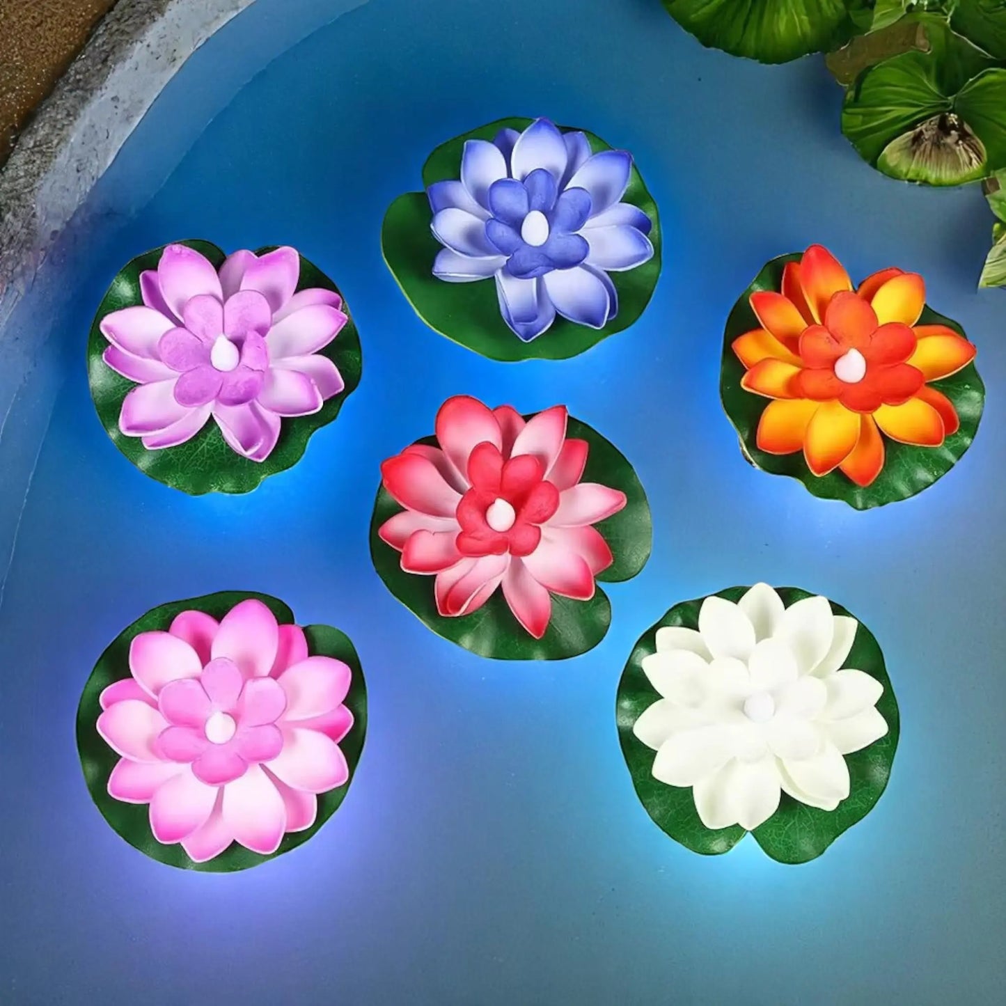 Floating Lotus LED Water Lamp – 6PCS Multicolor Pond & Garden Light  Geniogoods