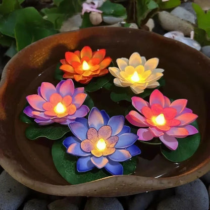 Floating Lotus LED Water Lamp – 6PCS Multicolor Pond & Garden Light  Geniogoods