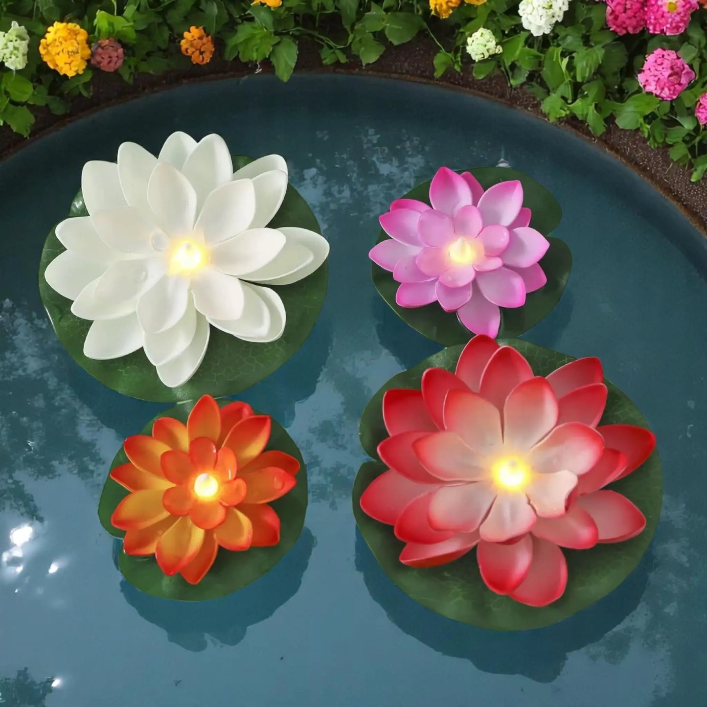 Floating Lotus LED Water Lamp – 6PCS Multicolor Pond & Garden Light  Geniogoods