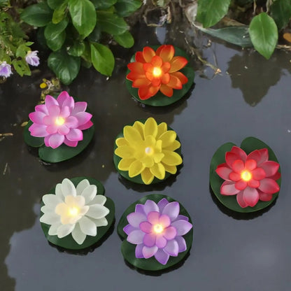 Floating Lotus LED Water Lamp – 6PCS Multicolor Pond & Garden Light  Geniogoods