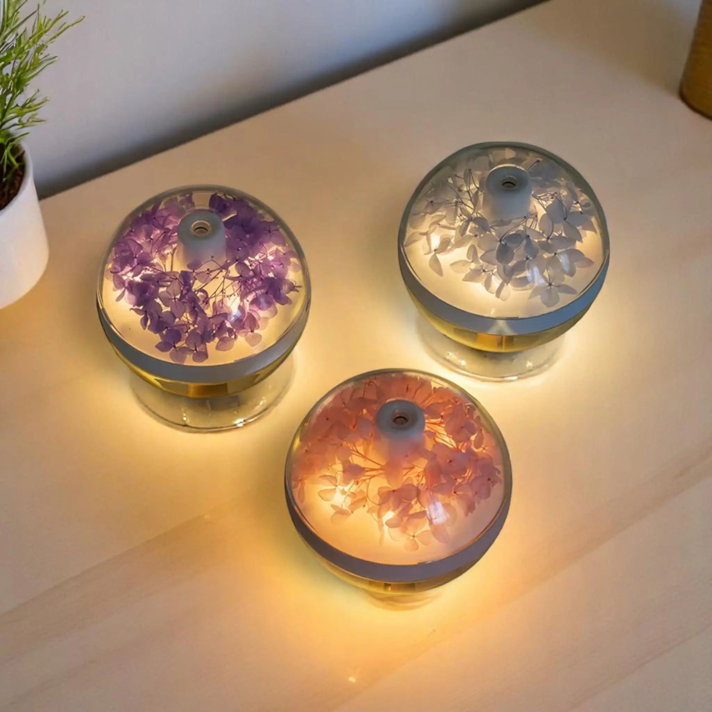 Flower LED Humidifier – USB Rechargeable Mist Maker with Night Light  Geniogoods