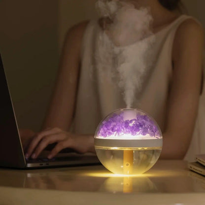 Flower LED Humidifier – USB Rechargeable Mist Maker with Night Light  Geniogoods