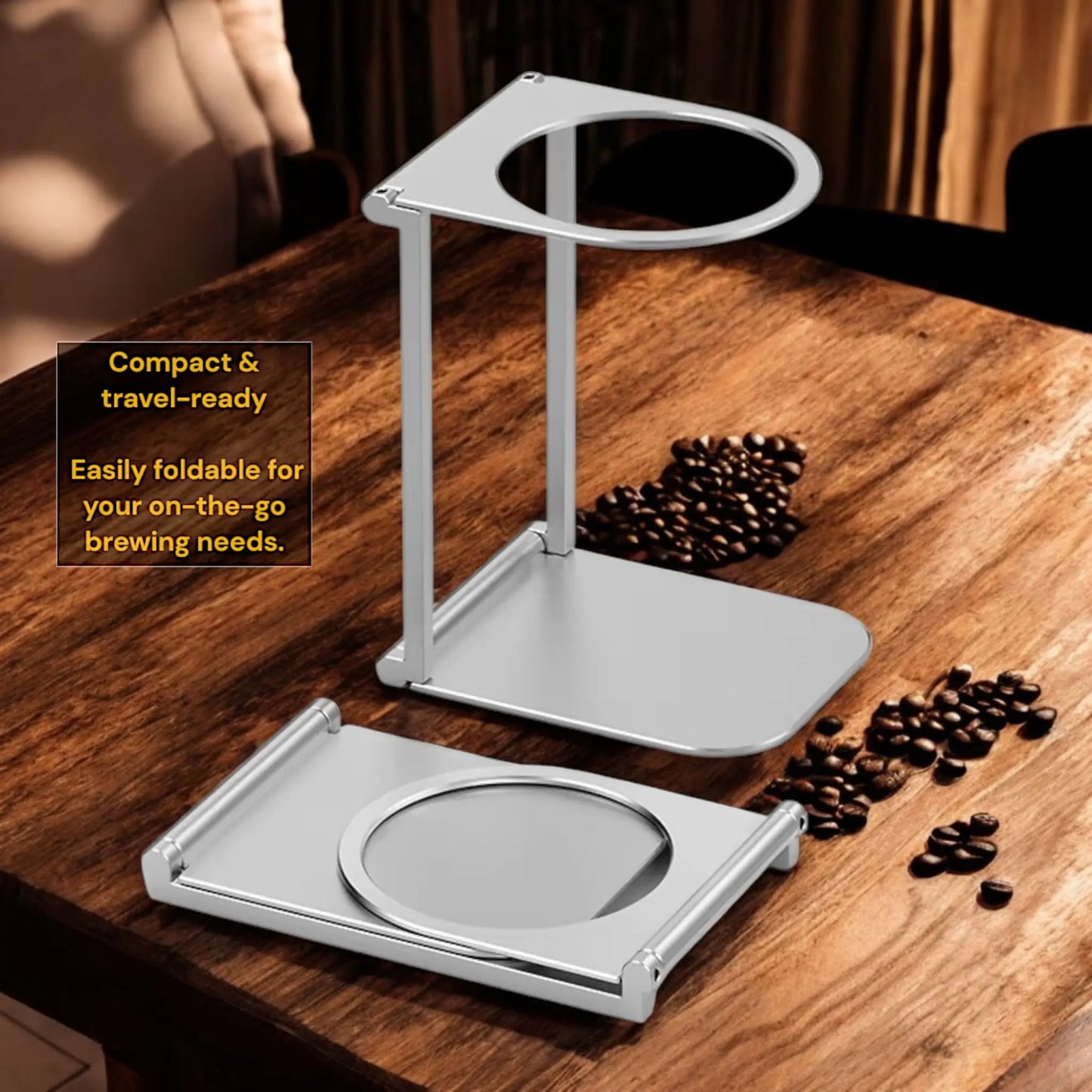 Foldable Coffee Drip Holder – Portable Aluminum Stand for Espresso  Geniogoods