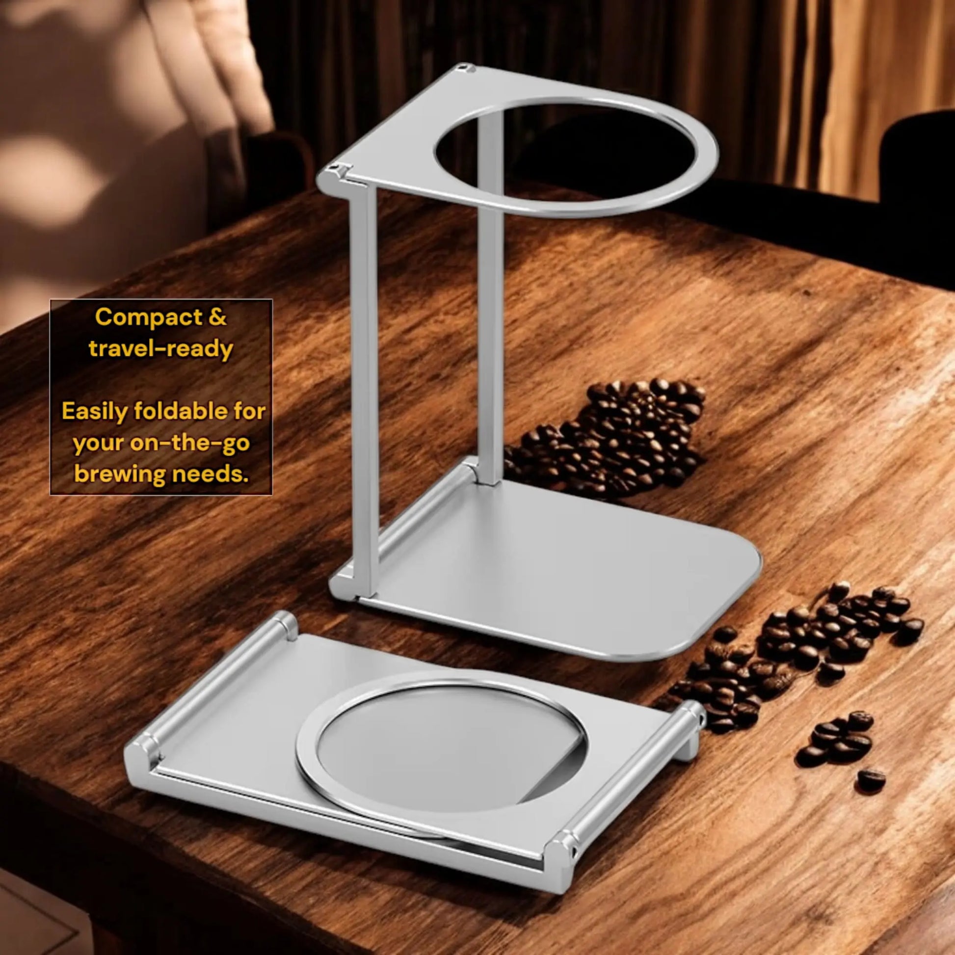 Foldable Coffee Drip Holder – Portable Aluminum Stand for Espresso  Geniogoods