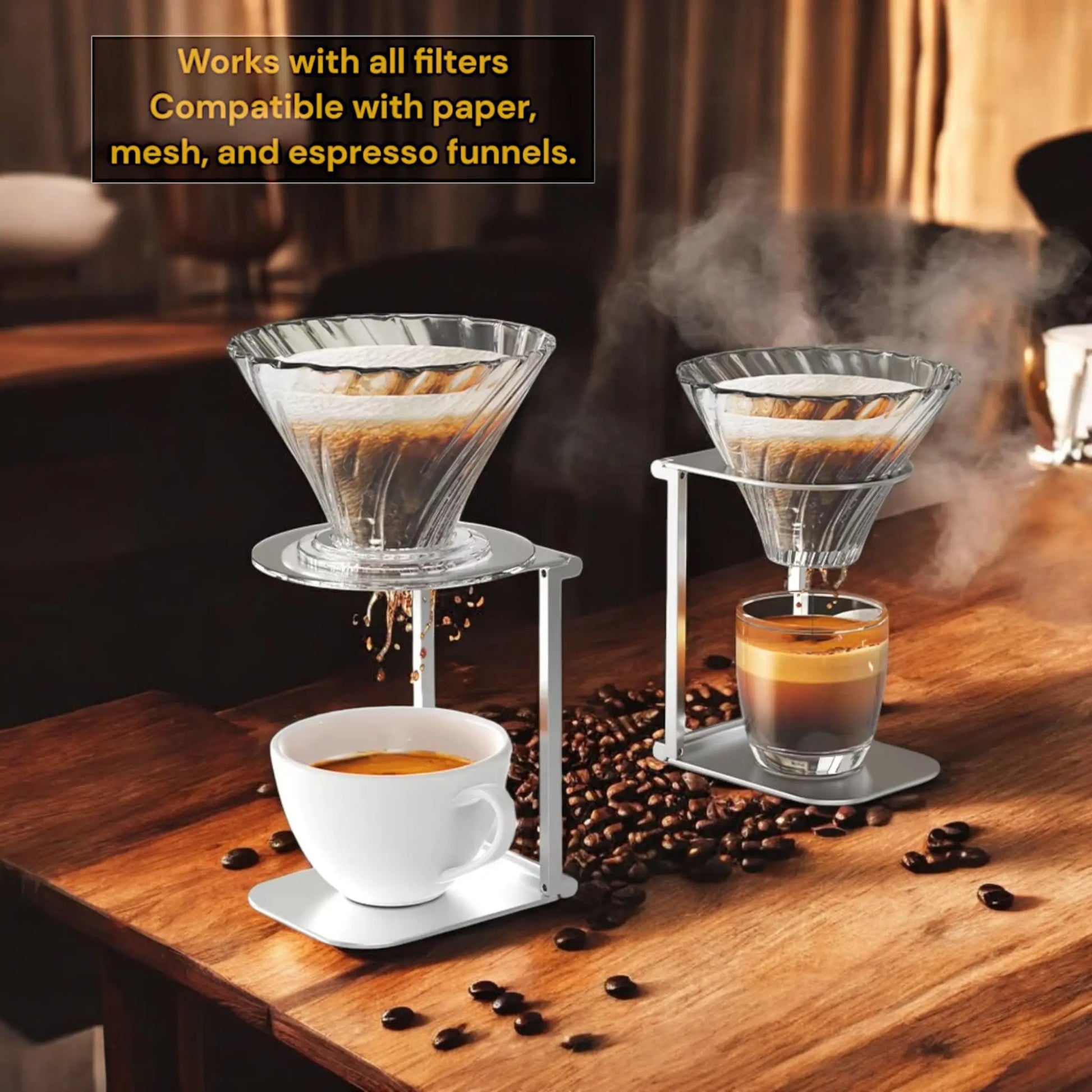 Foldable Coffee Drip Holder – Portable Aluminum Stand for Espresso  Geniogoods