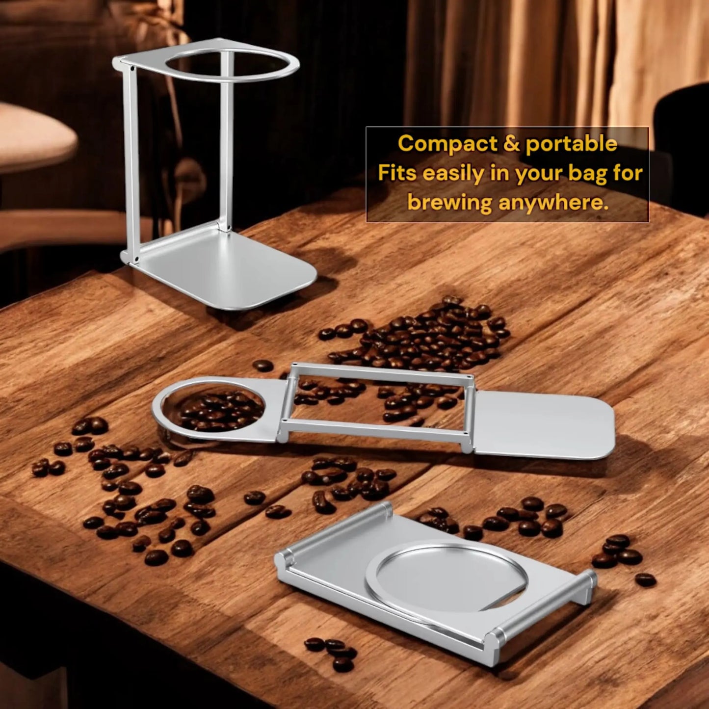 Foldable Coffee Drip Holder – Portable Aluminum Stand for Espresso  Geniogoods