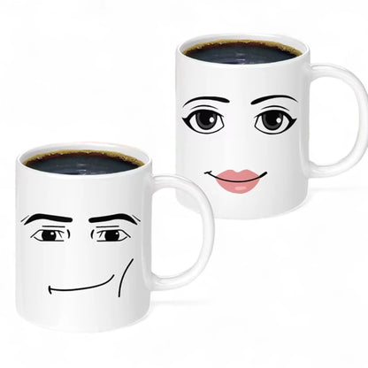 Funny Face Coffee Mug – Cute 11oz Gift for Gamers & Coffee Lovers  Geniogoods