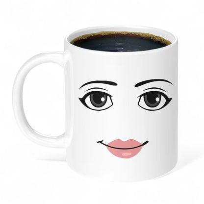 Funny Face Coffee Mug – Cute 11oz Gift for Gamers & Coffee Lovers  Geniogoods