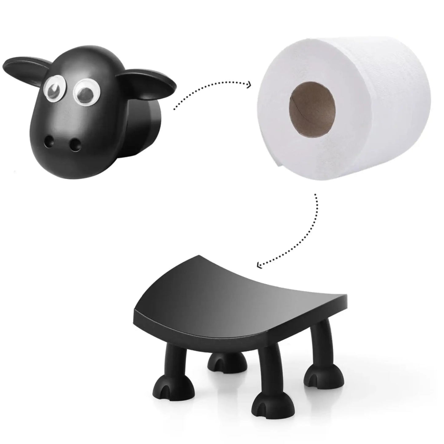 Funny Sheep Toilet Paper Holder – Whimsical & Functional Bathroom Decor