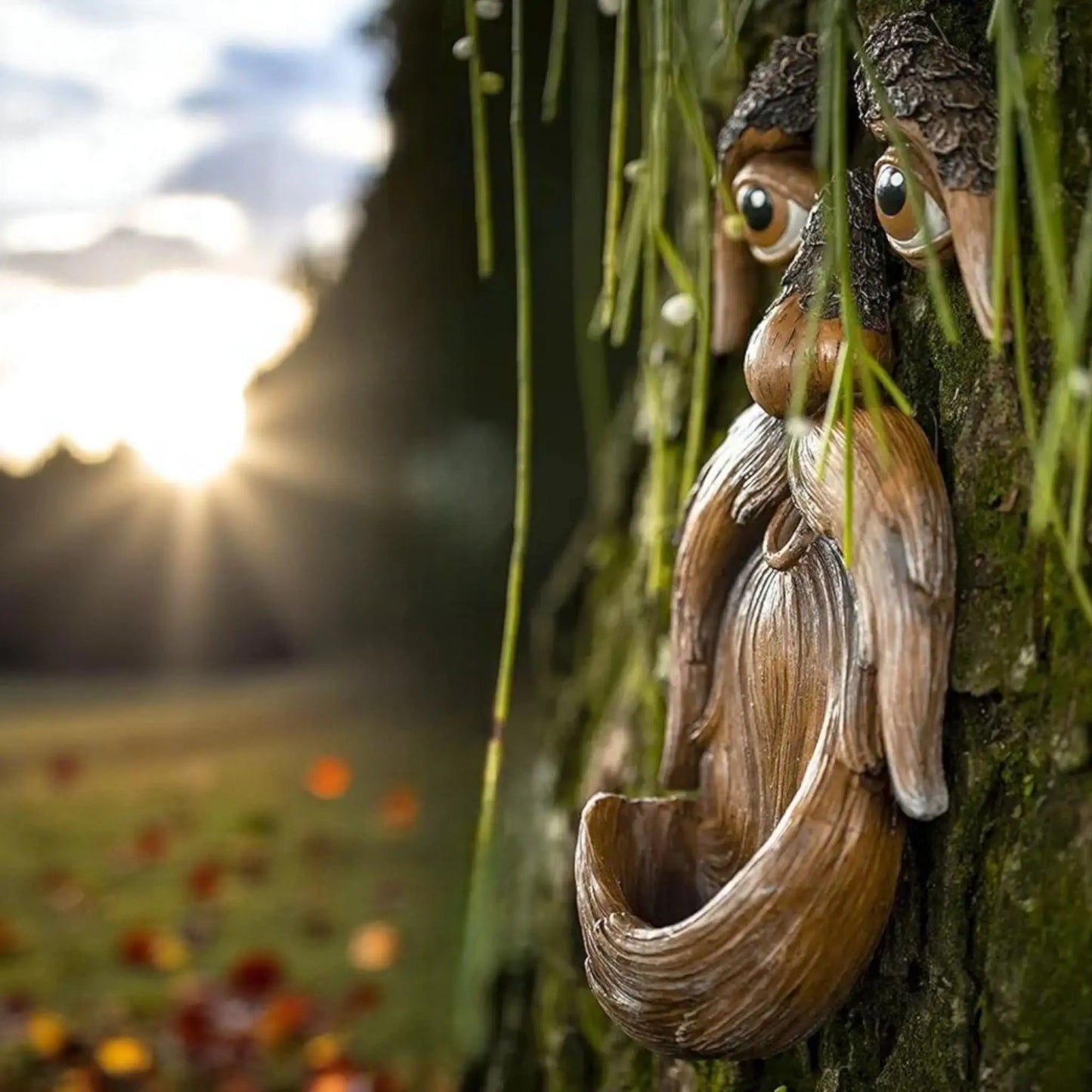 Funny Tree Face Bird Feeder – Outdoor Tree Sculpture for Garden  Geniogoods