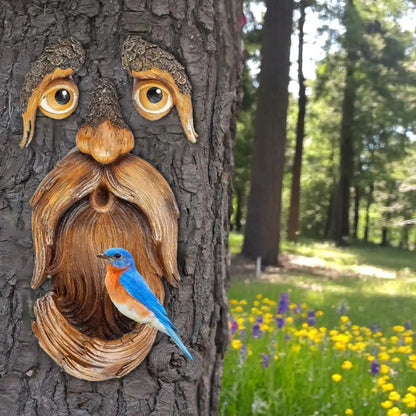 Funny Tree Face Bird Feeder – Outdoor Tree Sculpture for Garden  Geniogoods