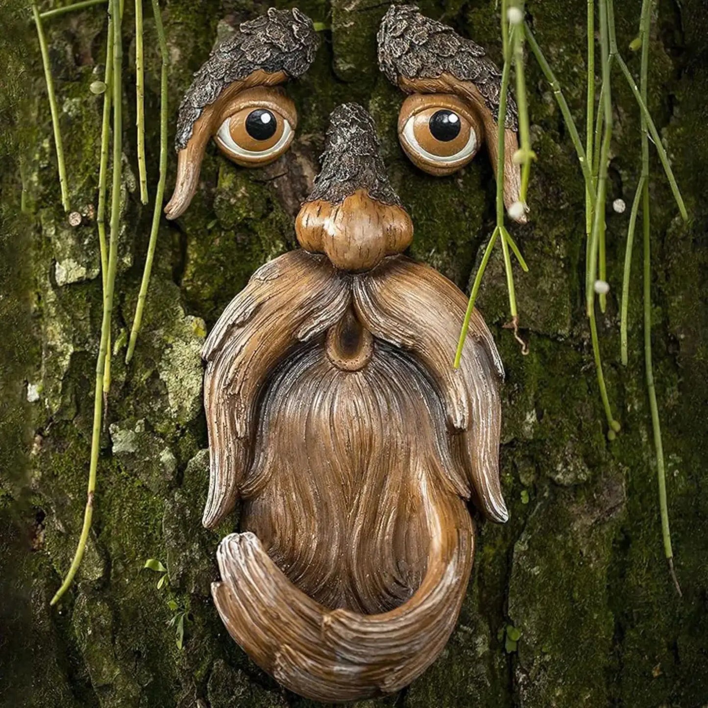 Funny Tree Face Bird Feeder – Outdoor Tree Sculpture for Garden  Geniogoods