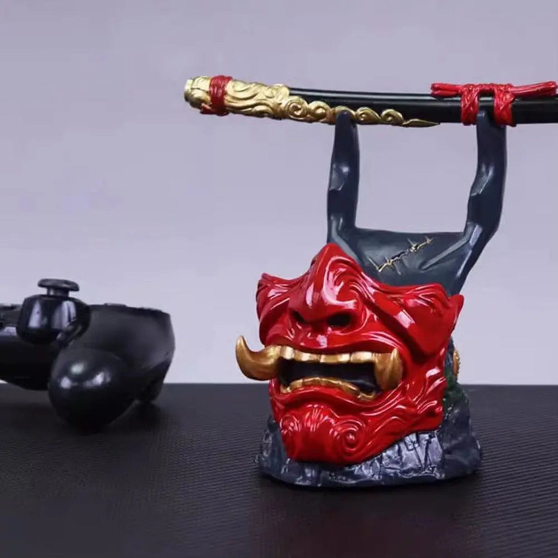Game Controller Holder Stand | Universal Gaming Organizer with Katana Design