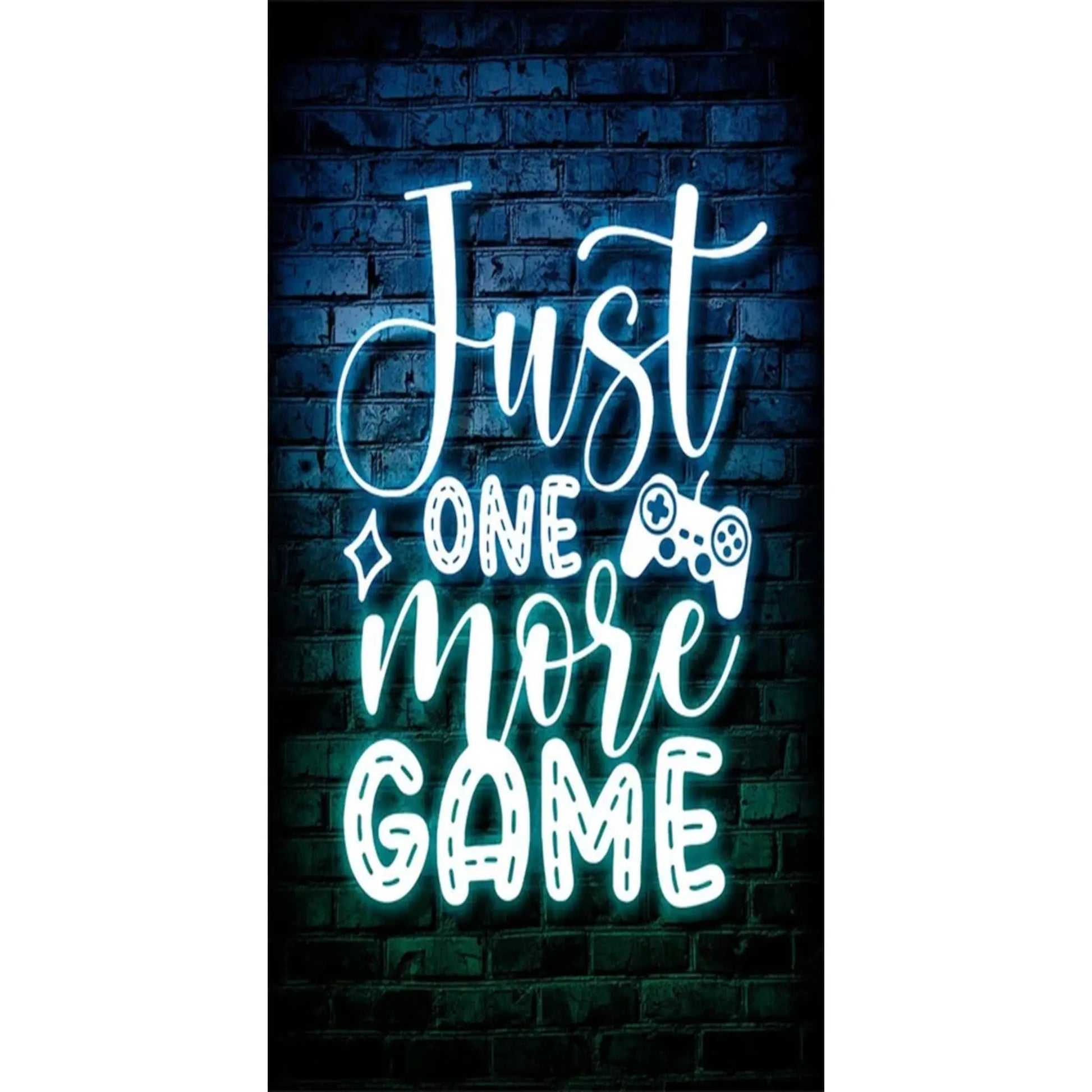 Gaming Neon "Eat Sleep Game Repeat" Canvas Poster Geniogoods