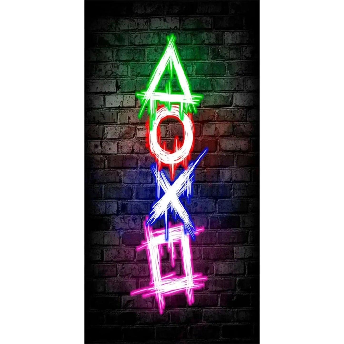 Gaming Neon "Eat Sleep Game Repeat" Canvas Poster Geniogoods