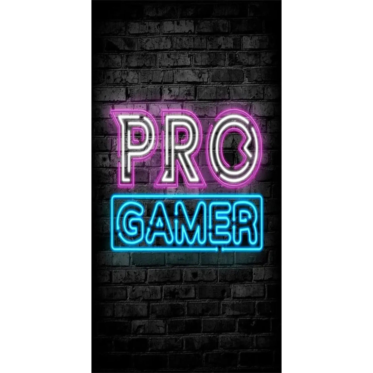 Gaming Neon "Eat Sleep Game Repeat" Canvas Poster Geniogoods