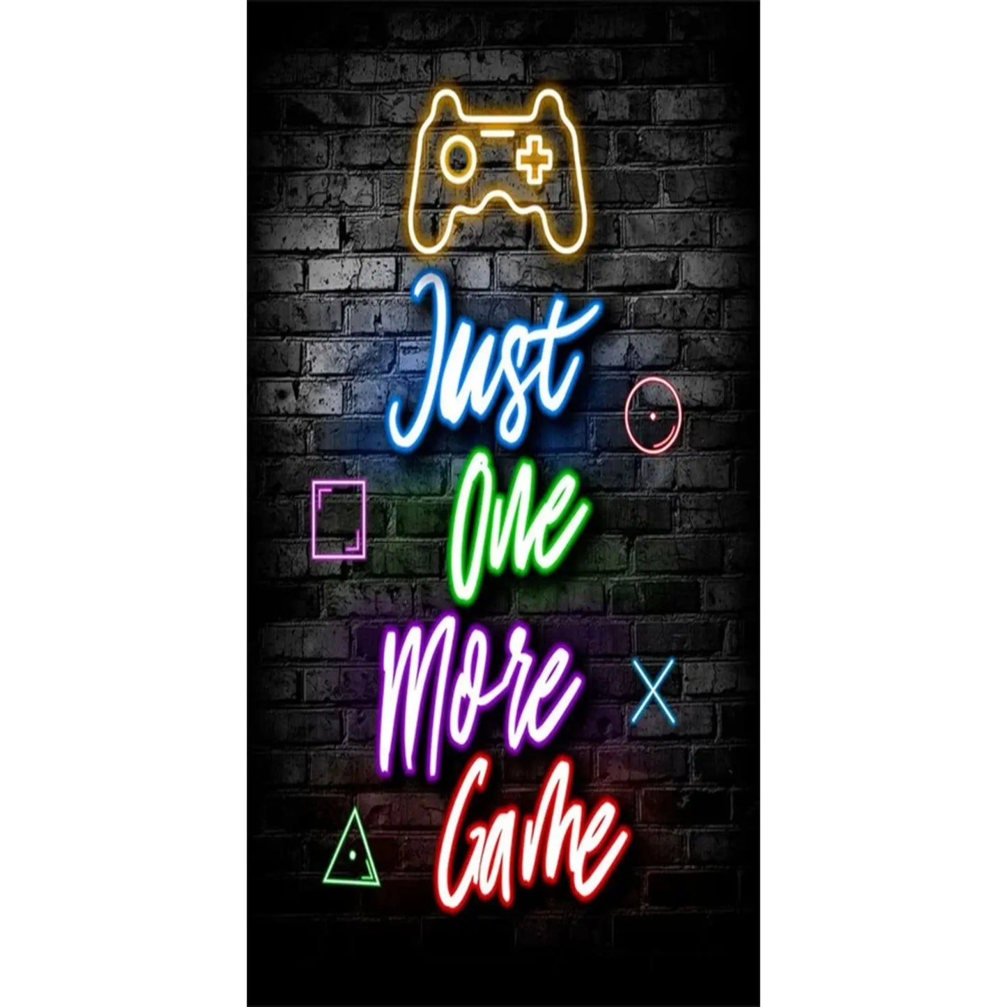 Gaming Neon "Eat Sleep Game Repeat" Canvas Poster Geniogoods