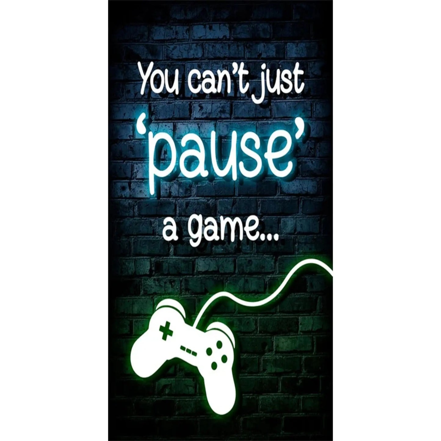 Gaming Neon "Eat Sleep Game Repeat" Canvas Poster Geniogoods