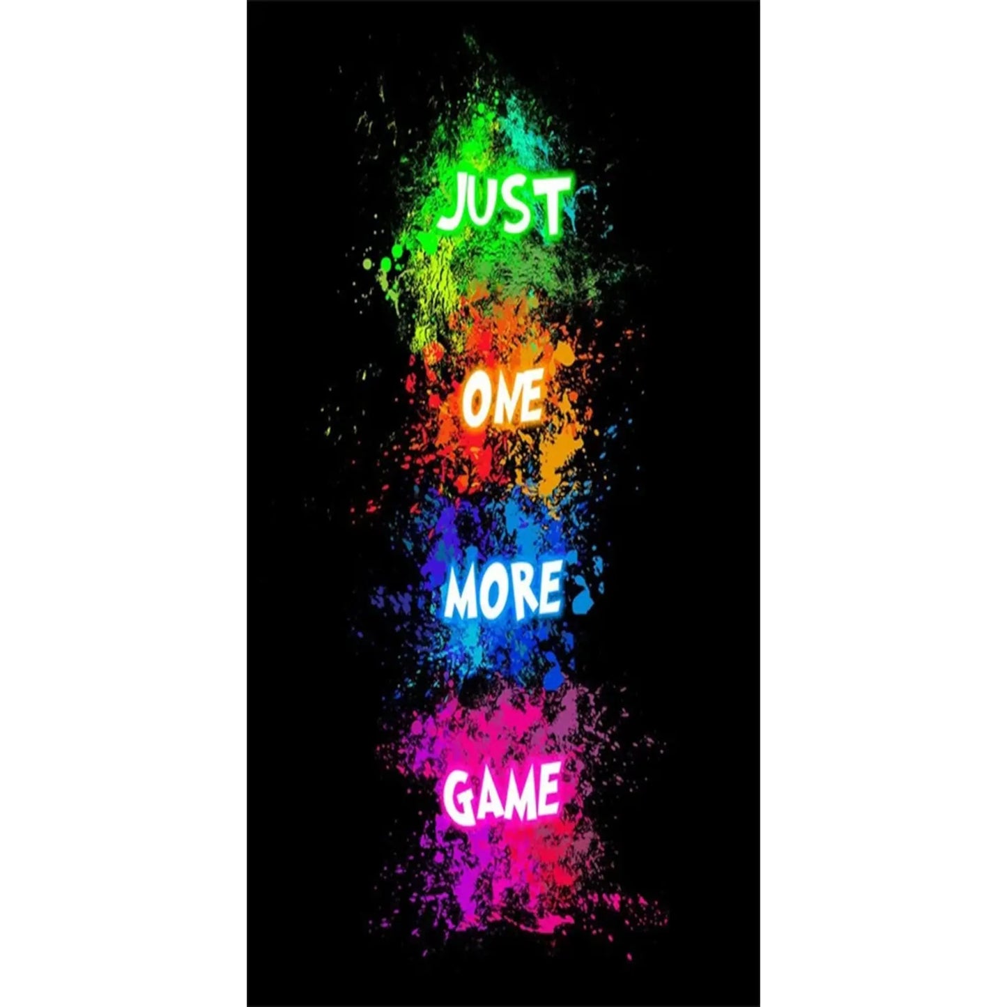 Gaming Neon "Eat Sleep Game Repeat" Canvas Poster Geniogoods