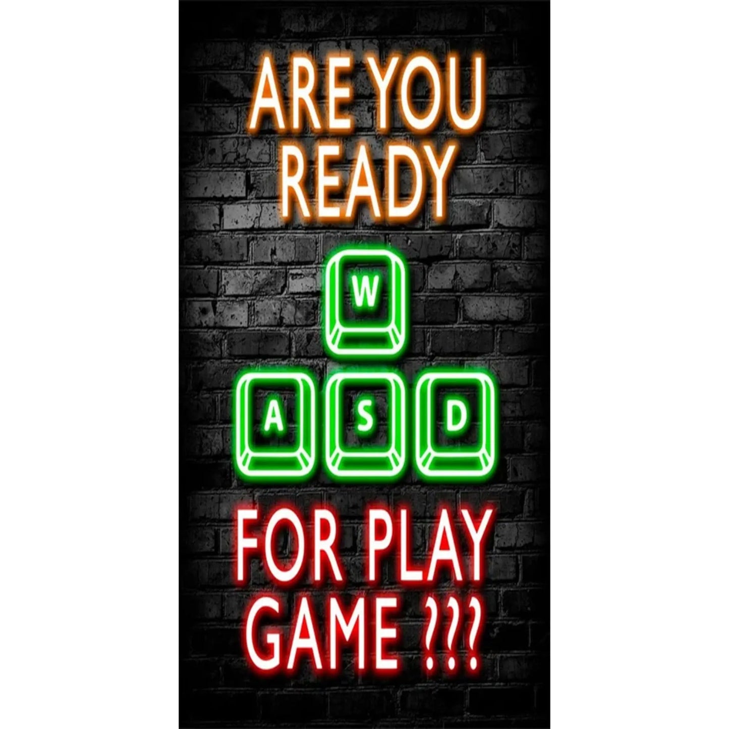 Gaming Neon "Eat Sleep Game Repeat" Canvas Poster Geniogoods