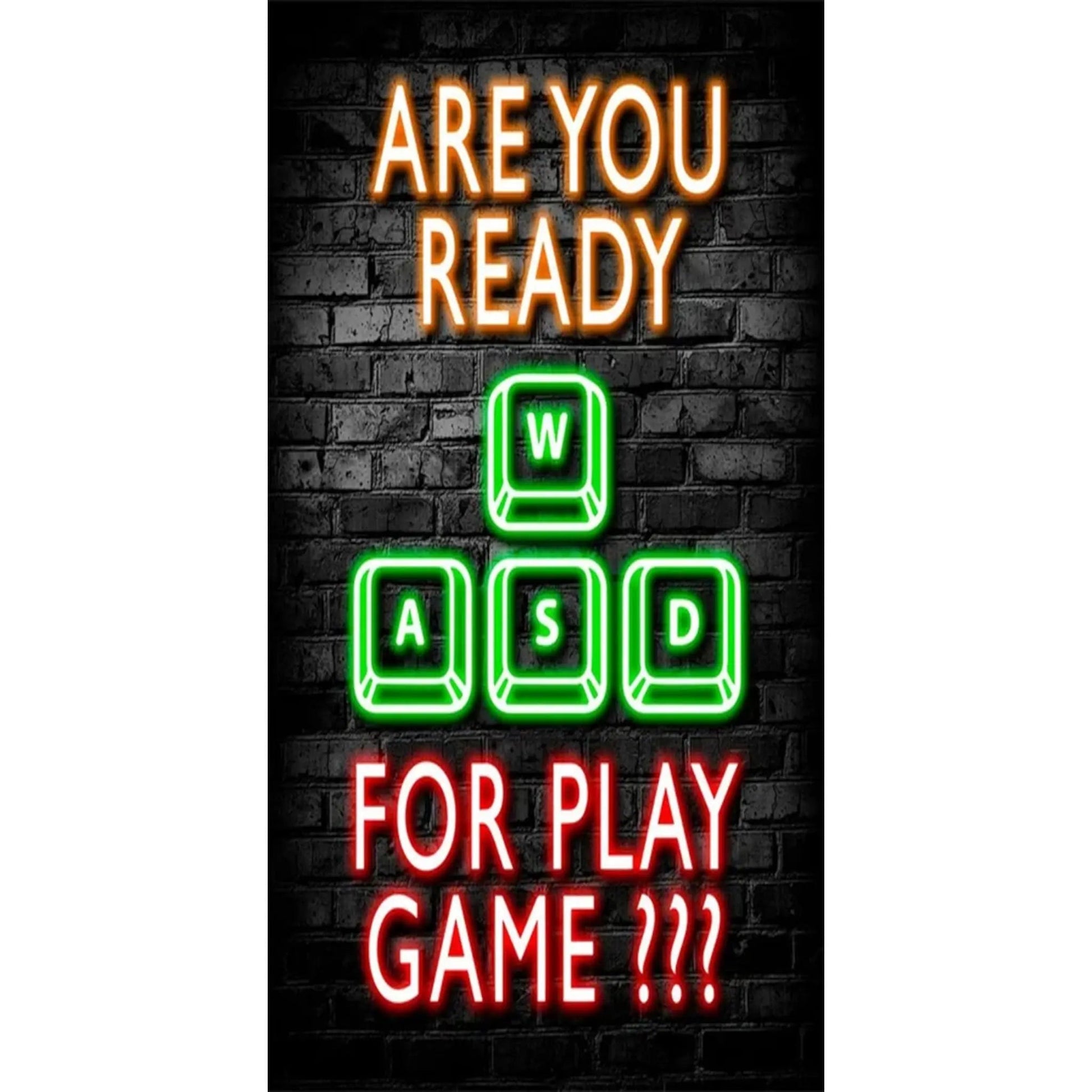 Gaming Neon "Eat Sleep Game Repeat" Canvas Poster Geniogoods