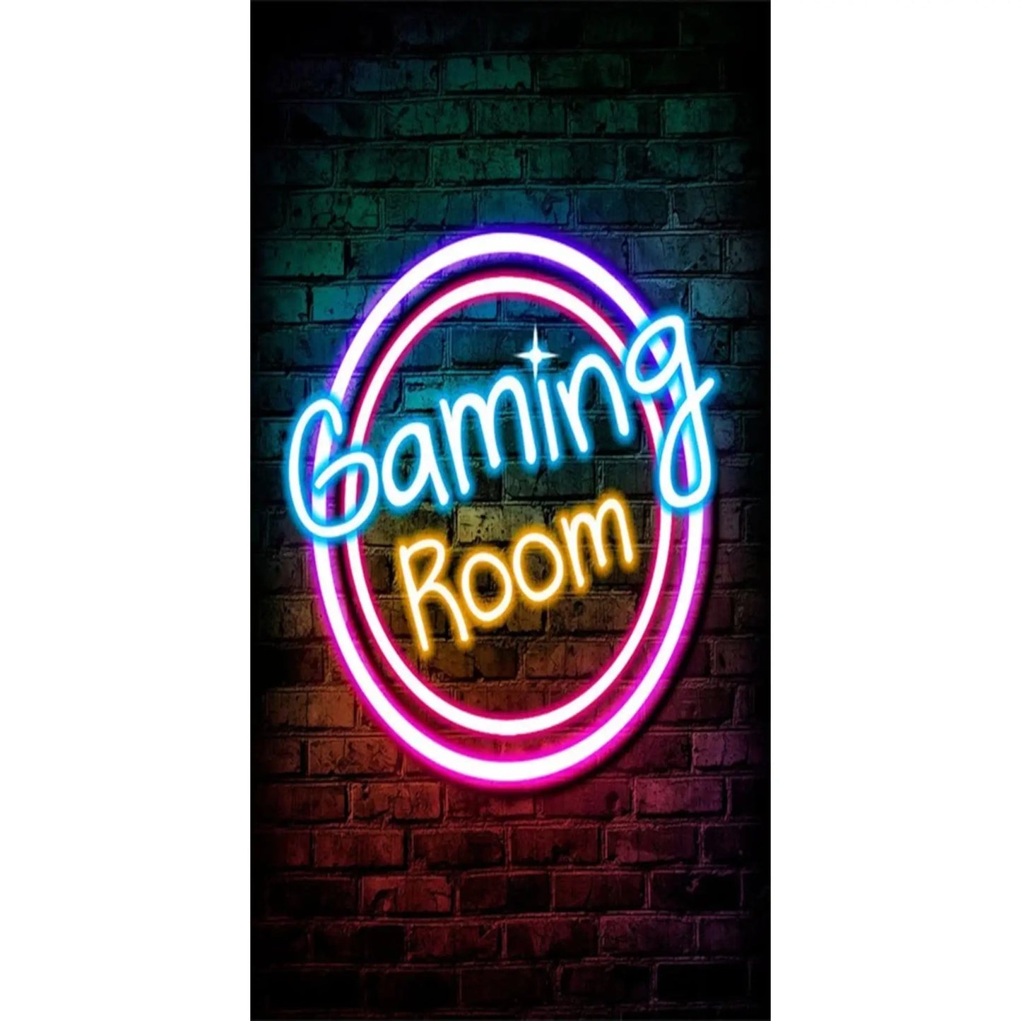 Gaming Neon "Eat Sleep Game Repeat" Canvas Poster Geniogoods