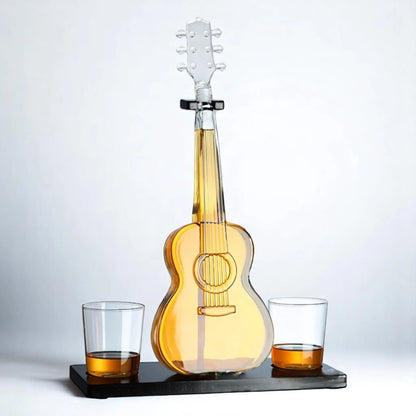 Guitar Whiskey Decanter – 1000ml Borosilicate Bottle with Stand  Geniogoods