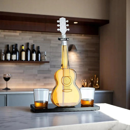 Guitar Whiskey Decanter – 1000ml Borosilicate Bottle with Stand  Geniogoods